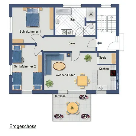 Fuchsbau Erdgeschoss 公寓 *